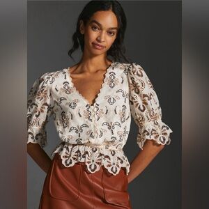 Anthropologie Eyelet Blouse
